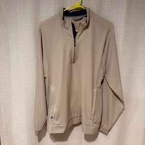 Ashworth Tan 1/4 Zip Golf Pullover